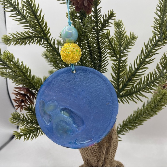 Handmade Care Bear Christmas Ornaments Featuring Care Bears Happy - Picture 3 of 3